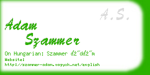 adam szammer business card